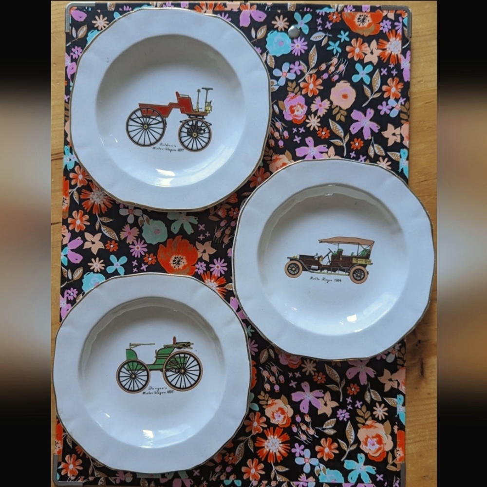 Set of 3 Antique Alfred Meakin England Ceramic Small Plates/Trays